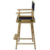 American Trails Extra-Wide Premium 24''  Directors Chair Natural Frame W/Navy Color Cover