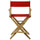 American Trails Extra-Wide Premium 24''  Directors Chair Natural Frame W/Red Color Cover
