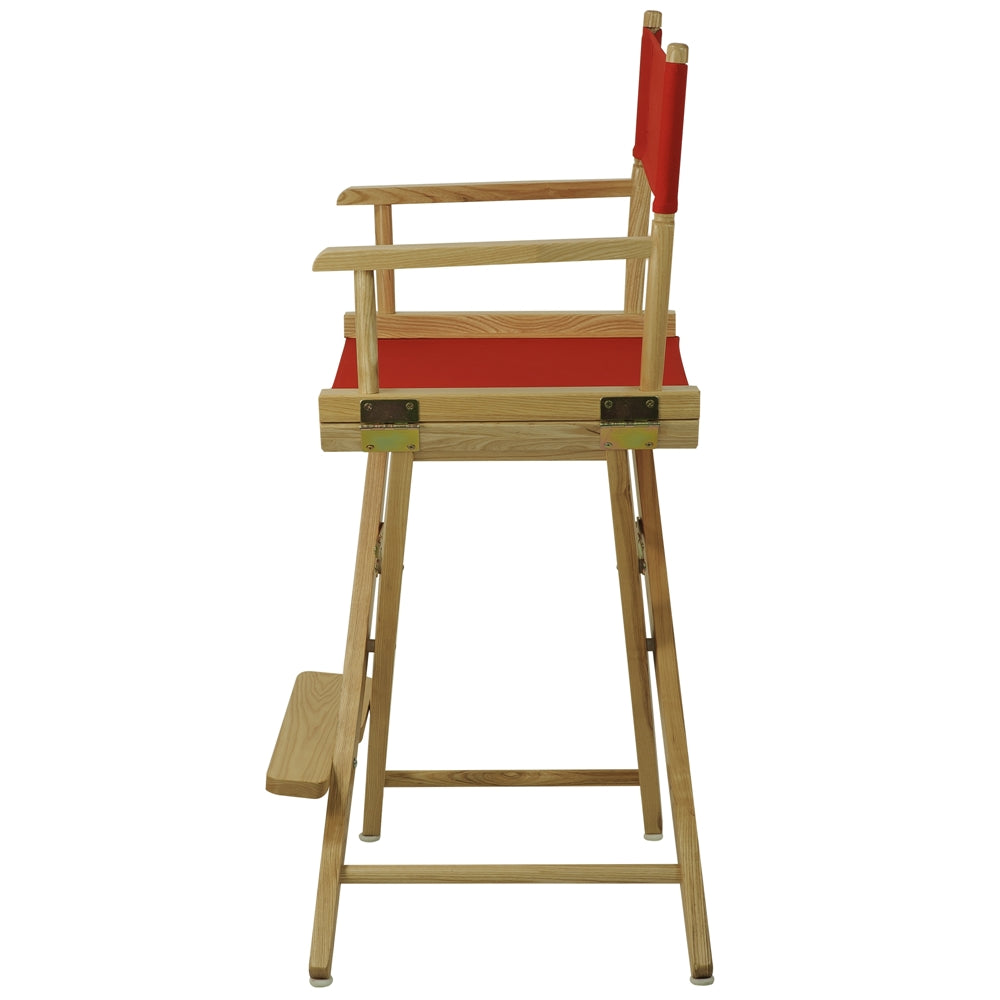 American Trails Extra-Wide Premium 24''  Directors Chair Natural Frame W/Red Color Cover