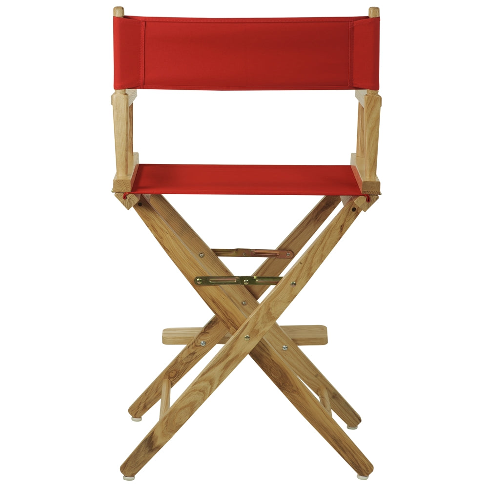 American Trails Extra-Wide Premium 24''  Directors Chair Natural Frame W/Red Color Cover