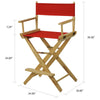 American Trails Extra-Wide Premium 24''  Directors Chair Natural Frame W/Red Color Cover