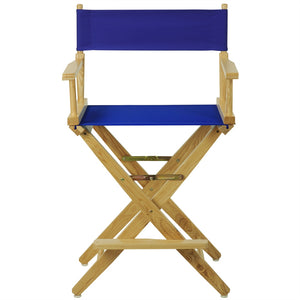 American Trails Extra-Wide Premium 24''  Directors Chair Natural Frame W/Royal Blue Color Cover
