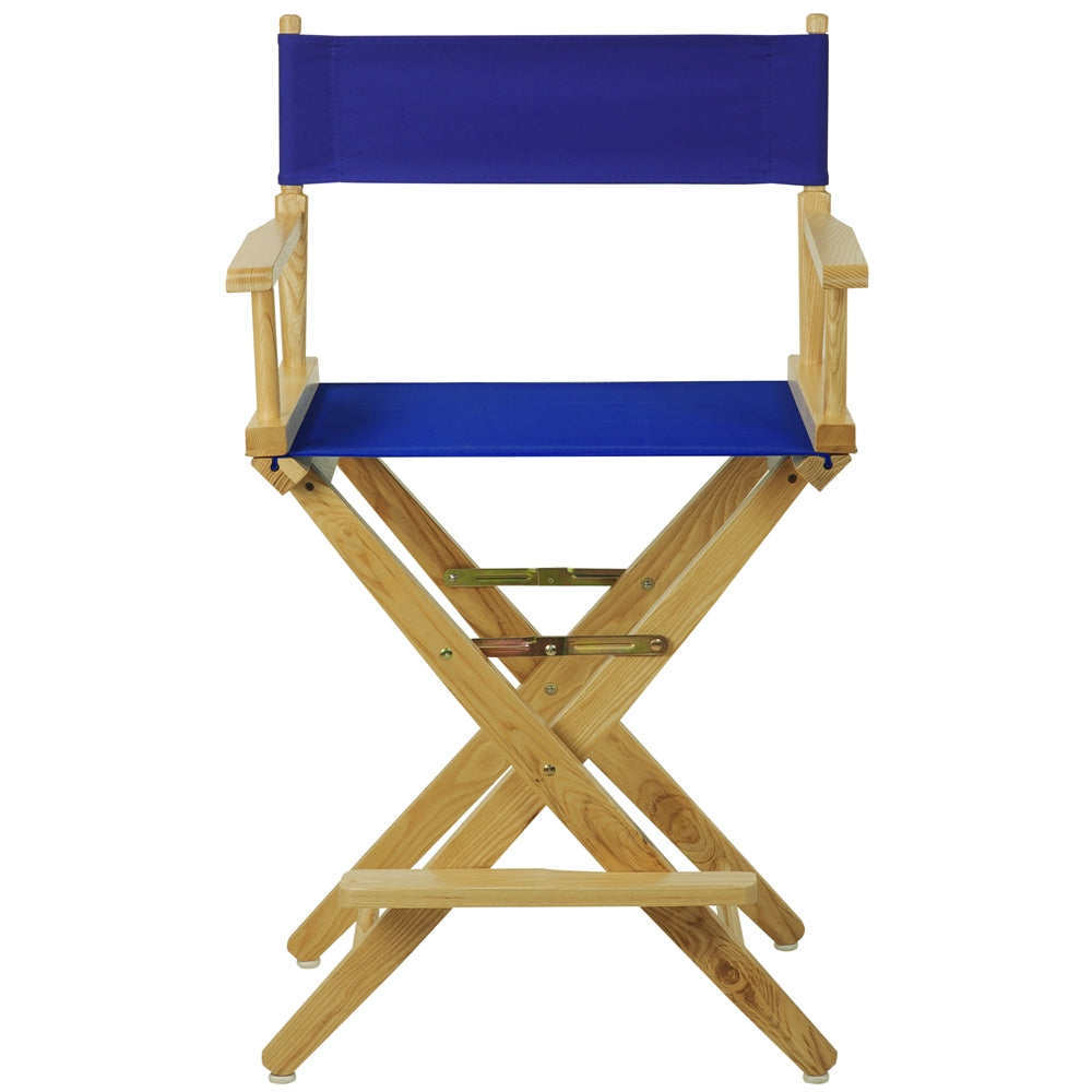 American Trails Extra-Wide Premium 24''  Directors Chair Natural Frame W/Royal Blue Color Cover