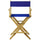 American Trails Extra-Wide Premium 24''  Directors Chair Natural Frame W/Royal Blue Color Cover