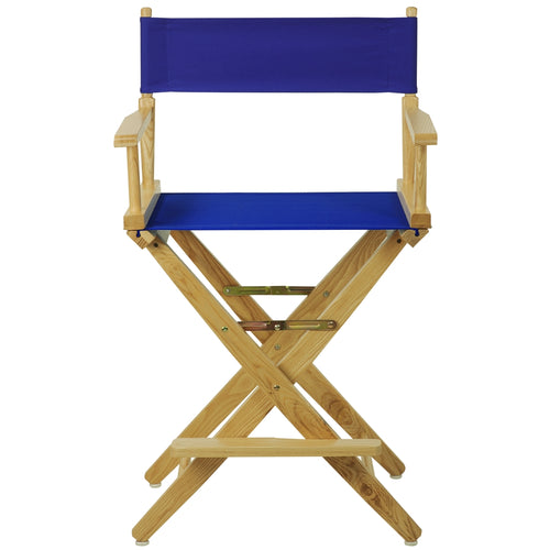 American Trails Extra-Wide Premium 24''  Directors Chair Natural Frame W/Royal Blue Color Cover