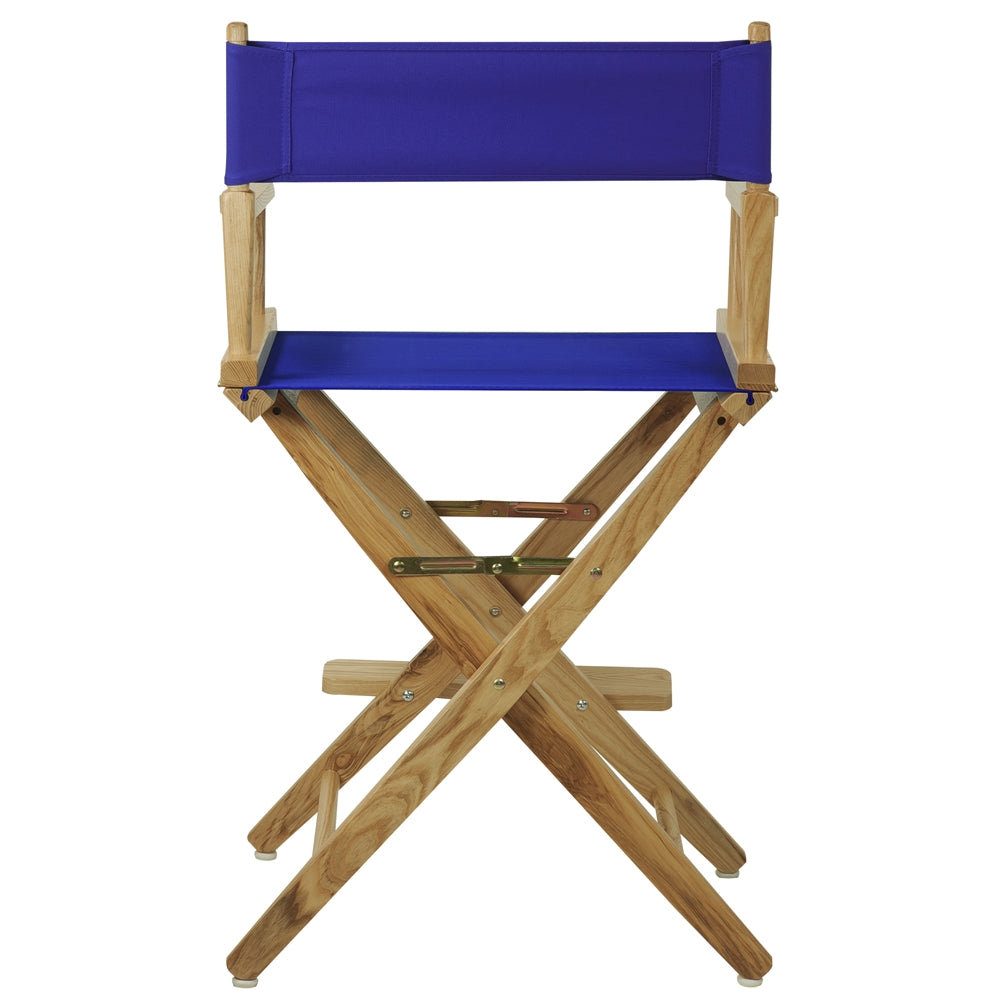 American Trails Extra-Wide Premium 24''  Directors Chair Natural Frame W/Royal Blue Color Cover