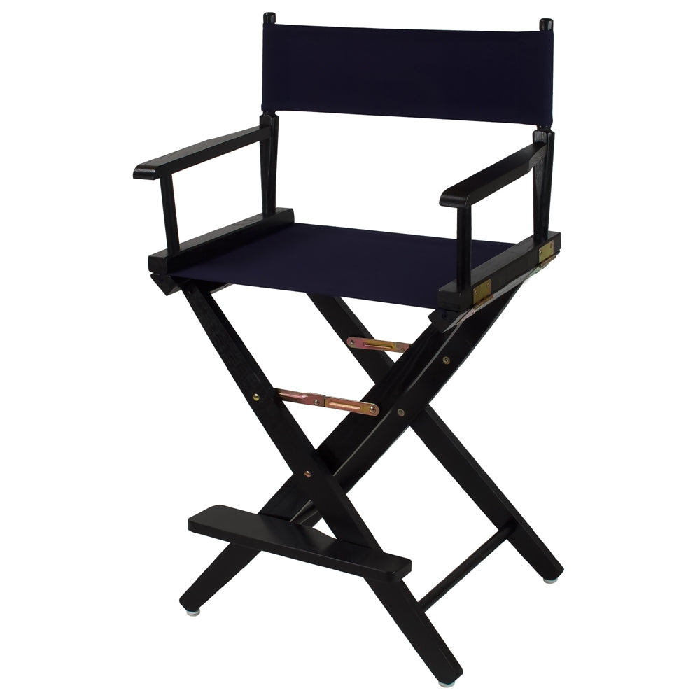 American Trails Extra-Wide Premium 24''  Directors Chair Black Frame W/Navy Color Cover