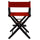American Trails Extra-Wide Premium 24''  Directors Chair Black Frame W/Red Color Cover