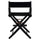 American Trails Extra-Wide Premium 24''  Directors Chair Black Frame W/Black Color Cover