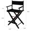 American Trails Extra-Wide Premium 24''  Directors Chair Black Frame W/Black Color Cover