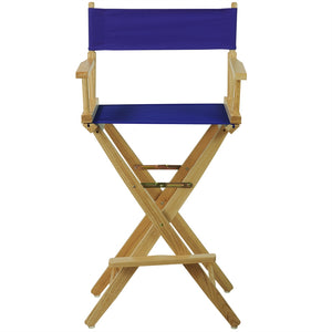 American Trails Extra-Wide Premium 30''  Directors Chair Natural Frame W/Royal Blue Color Cover