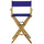 American Trails Extra-Wide Premium 30''  Directors Chair Natural Frame W/Royal Blue Color Cover