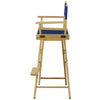 American Trails Extra-Wide Premium 30''  Directors Chair Natural Frame W/Royal Blue Color Cover