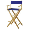 American Trails Extra-Wide Premium 30''  Directors Chair Natural Frame W/Royal Blue Color Cover