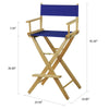 American Trails Extra-Wide Premium 30''  Directors Chair Natural Frame W/Royal Blue Color Cover