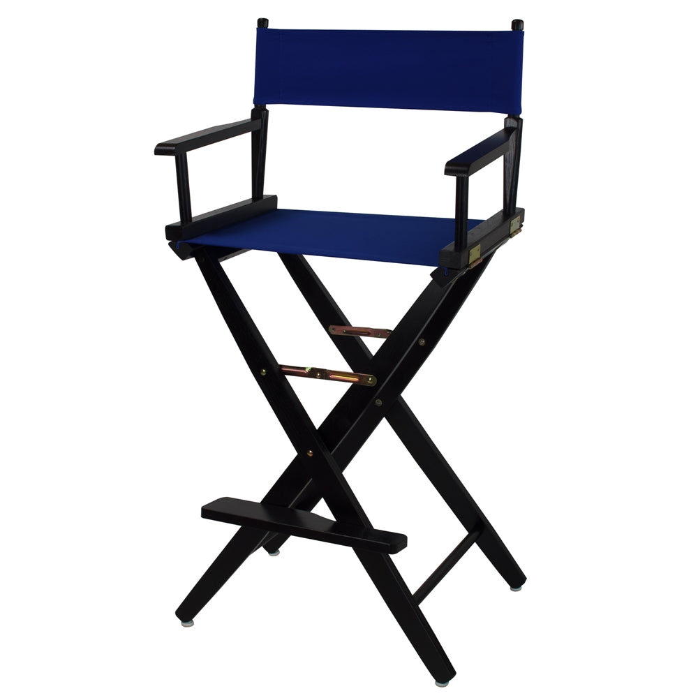 American Trails Extra-Wide Premium 30''  Directors Chair Black Frame W/Royal Blue Color Cover
