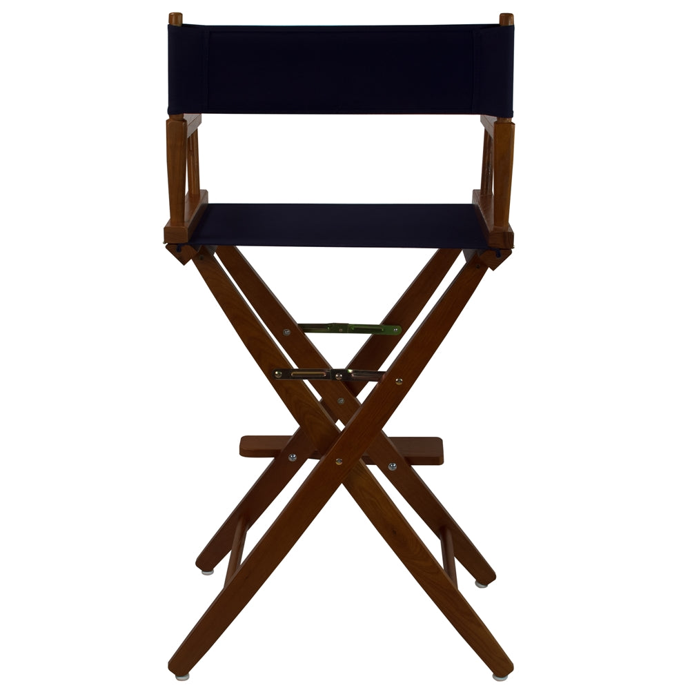 American Trails Extra-Wide Premium 30''  Directors Chair Mission Oak Frame W/Navy Color Cover