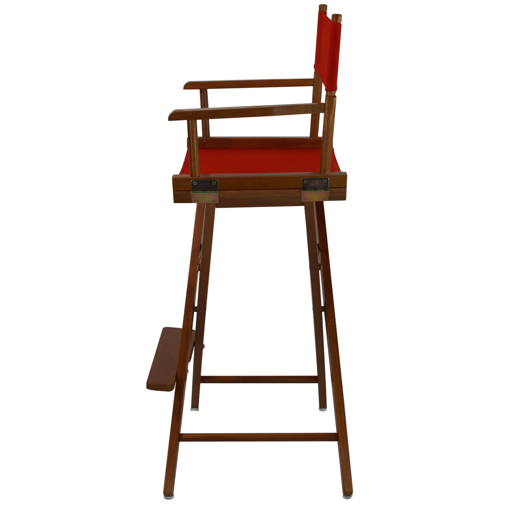 American Trails Extra-Wide Premium 30''  Directors Chair Mission Oak Frame W/Red Color Cover