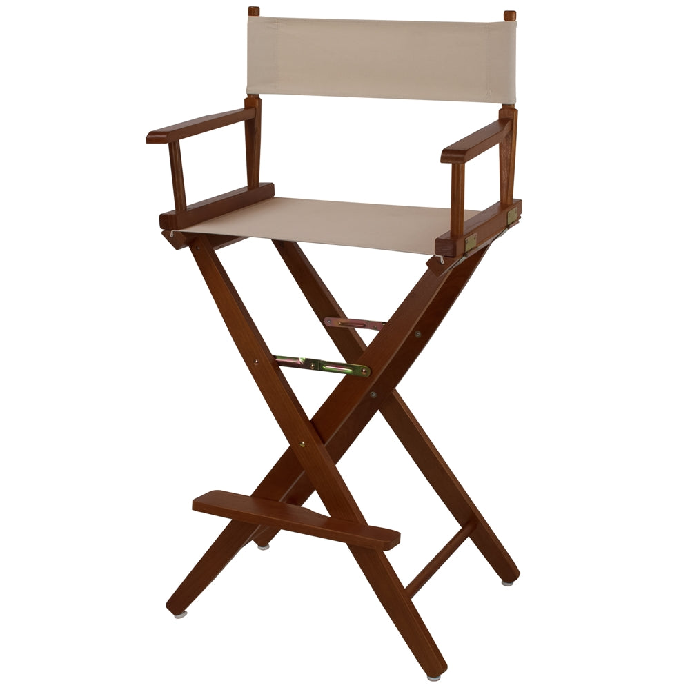 American Trails Extra-Wide Premium 30''  Directors Chair Mission Oak Frame W/Natural Color Cover