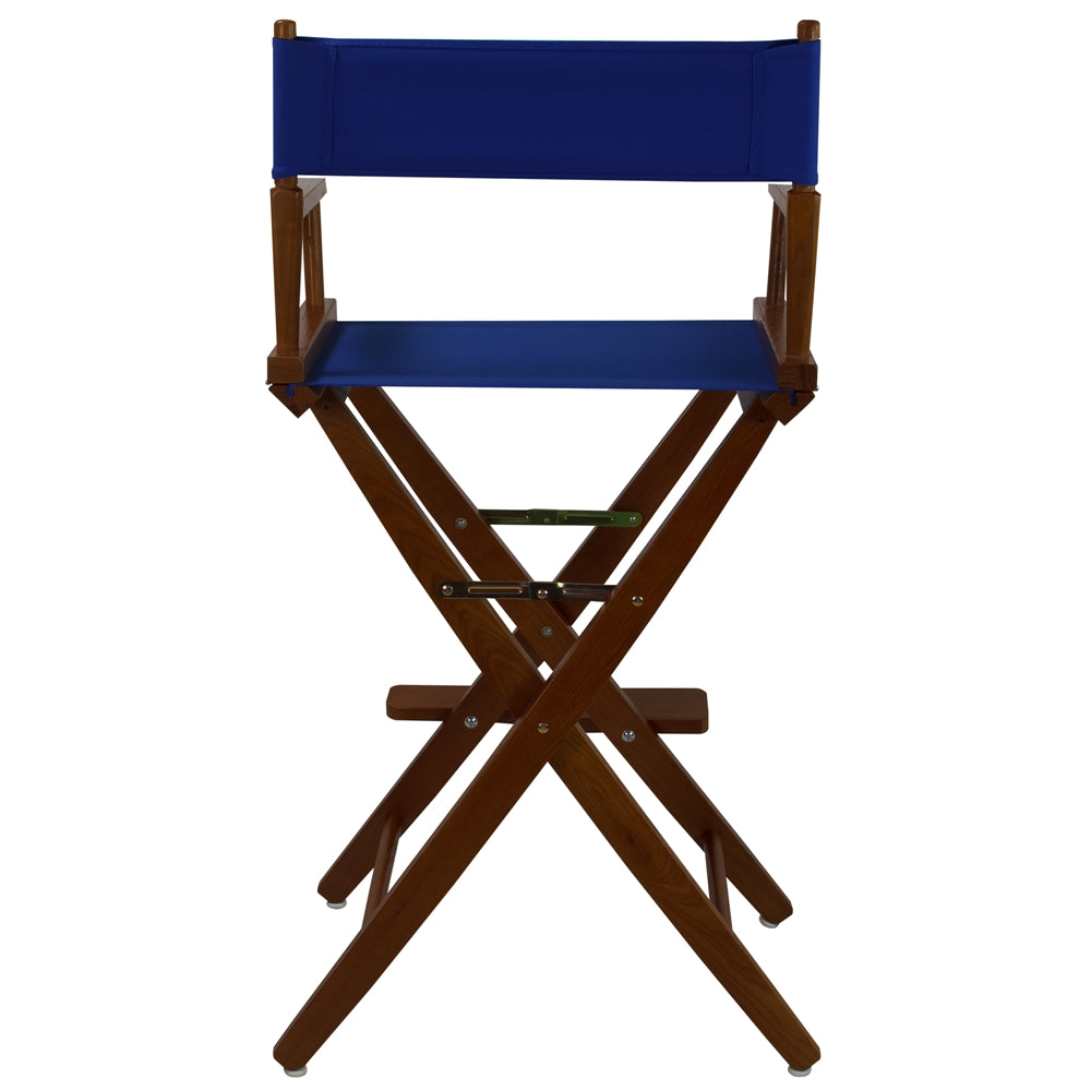 American Trails Extra-Wide Premium 30''  Directors Chair Mission Oak Frame W/Royal Blue Color Cover