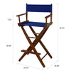 American Trails Extra-Wide Premium 30''  Directors Chair Mission Oak Frame W/Royal Blue Color Cover