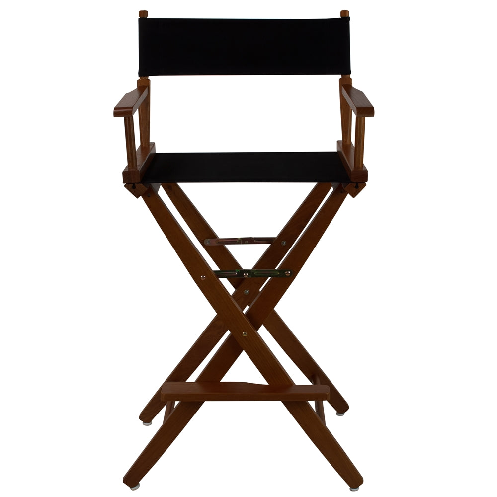American Trails Extra-Wide Premium 30''  Directors Chair Mission Oak Frame W/Black Color Cover