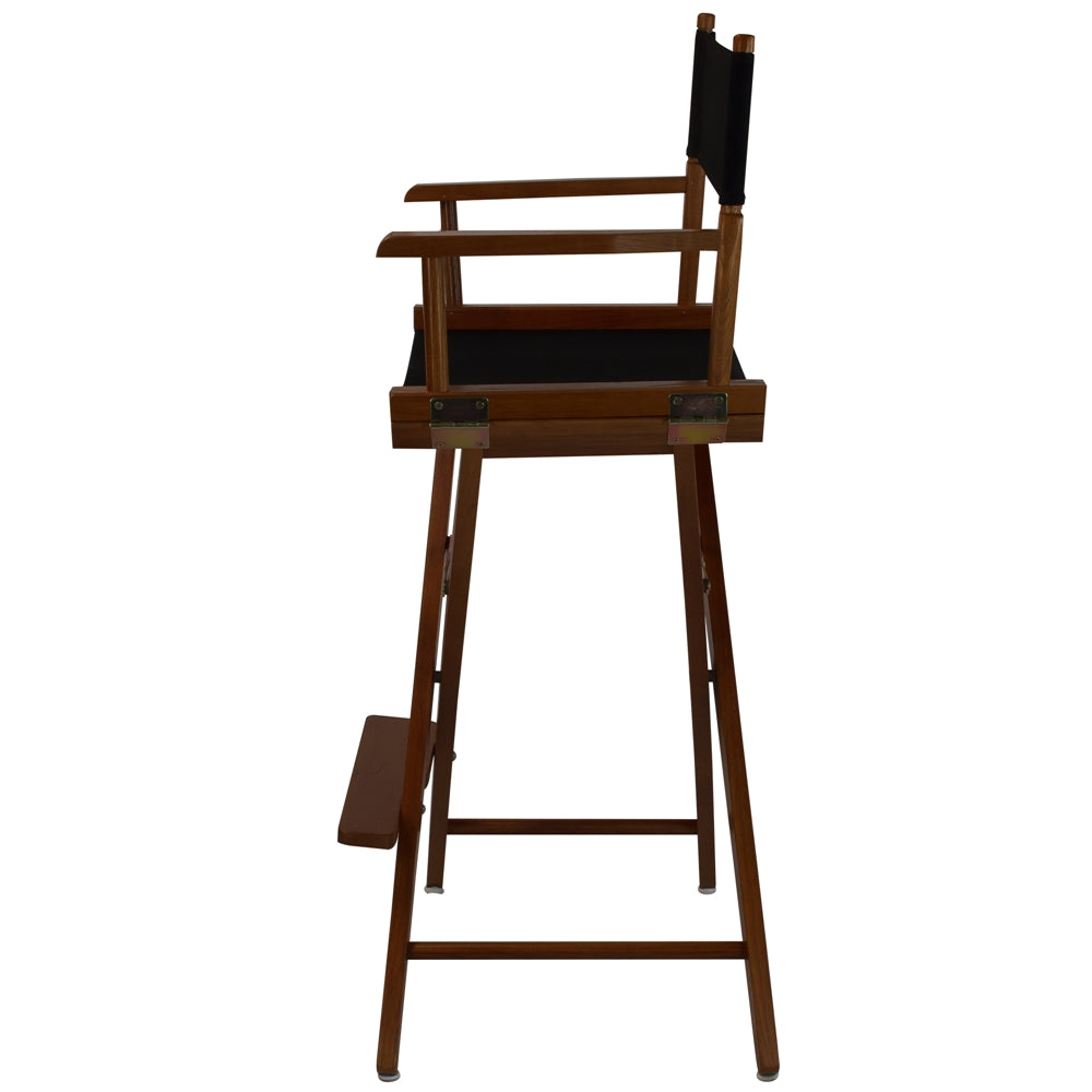 American Trails Extra-Wide Premium 30''  Directors Chair Mission Oak Frame W/Black Color Cover