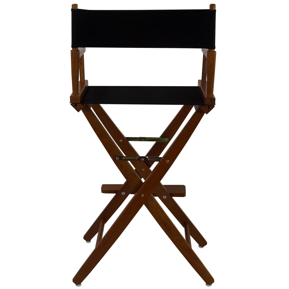 American Trails Extra-Wide Premium 30''  Directors Chair Mission Oak Frame W/Black Color Cover