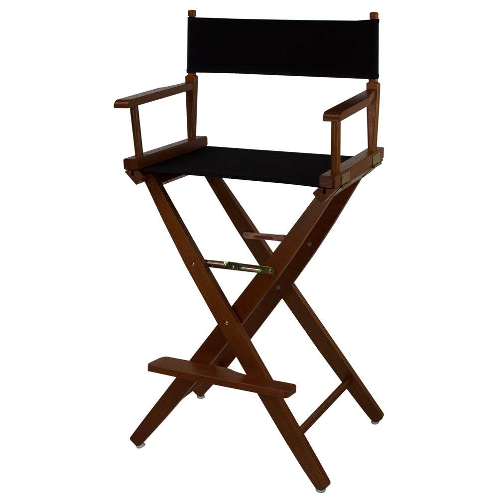American Trails Extra-Wide Premium 30''  Directors Chair Mission Oak Frame W/Black Color Cover