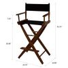 American Trails Extra-Wide Premium 30''  Directors Chair Mission Oak Frame W/Black Color Cover