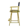 24'' Director's Chair Natural Frame-Navy Blue Canvas - Casual Home
