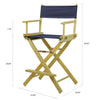 24'' Director's Chair Natural Frame-Navy Blue Canvas - Casual Home