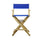 24'' Director's Chair Natural Frame-Royal Blue Canvas - Casual Home