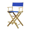 24'' Director's Chair Natural Frame-Royal Blue Canvas - Casual Home