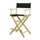 24'' Director's Chair Natural Frame-Black Canvas - Casual Home