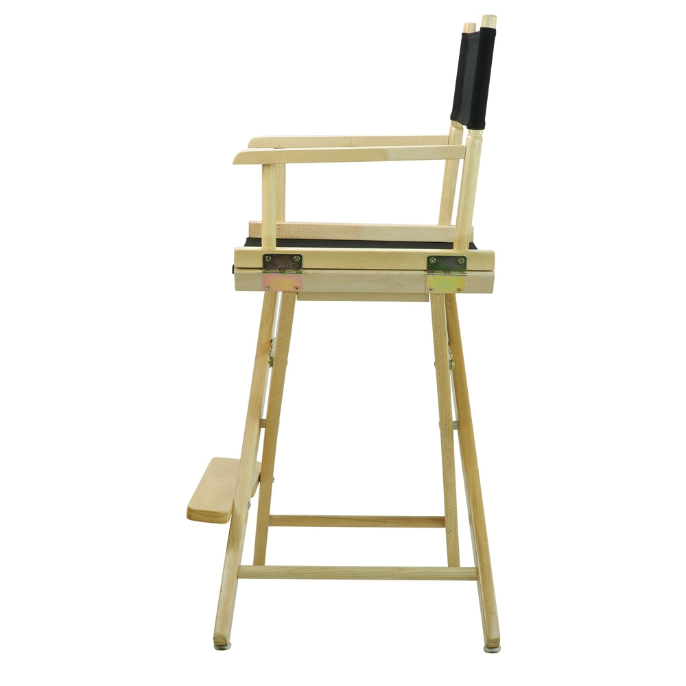 24'' Director's Chair Natural Frame-Black Canvas - Casual Home
