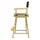 24'' Director's Chair Natural Frame-Black Canvas - Casual Home