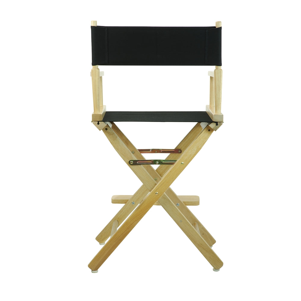 24'' Director's Chair Natural Frame-Black Canvas - Casual Home