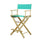24'' Director's Chair Natural Frame-Teal Canvas - Casual Home