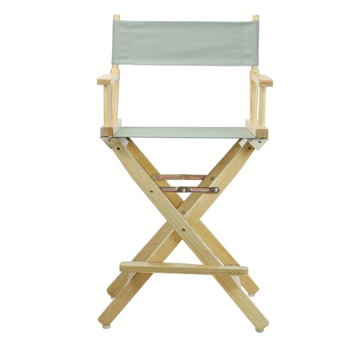 24'' Director's Chair Natural Frame-Gray Canvas - Casual Home