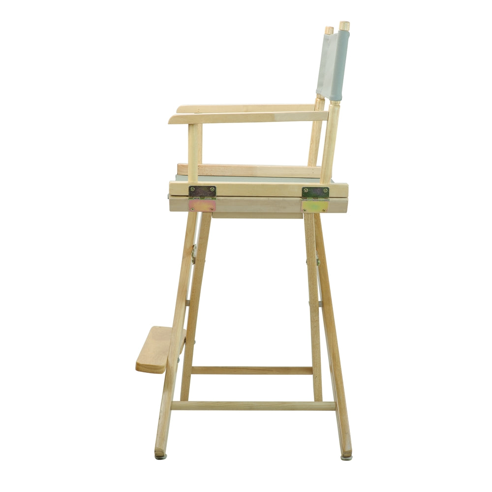 24'' Director's Chair Natural Frame-Gray Canvas - Casual Home