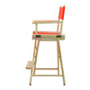 24'' Director's Chair Natural Frame-Orange Canvas - Casual Home