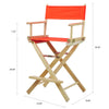 24'' Director's Chair Natural Frame-Orange Canvas - Casual Home