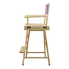 24'' Director's Chair Natural Frame-Pink Canvas - Casual Home