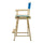 24'' Director's Chair Natural Frame-Turquoise Canvas - Casual Home