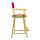24'' Director's Chair Natural Frame-Magenta Canvas - Casual Home