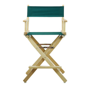 24'' Director's Chair Natural Frame-Hunter Green Canvas - Casual Home