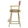 24'' Director's Chair Natural Frame-Burgundy Canvas - Casual Home