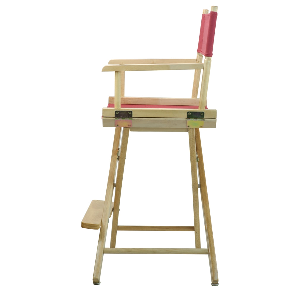 24'' Director's Chair Natural Frame-Burgundy Canvas - Casual Home