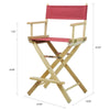 24'' Director's Chair Natural Frame-Burgundy Canvas - Casual Home